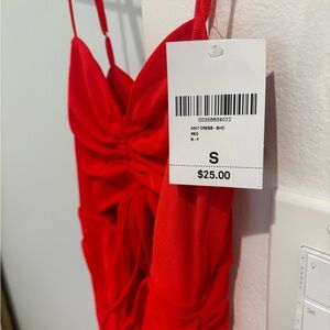 Women’s red dress